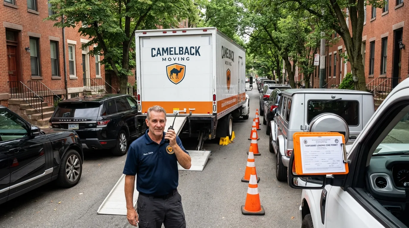 City street loading permit setup in Mullica Hill, NJ
