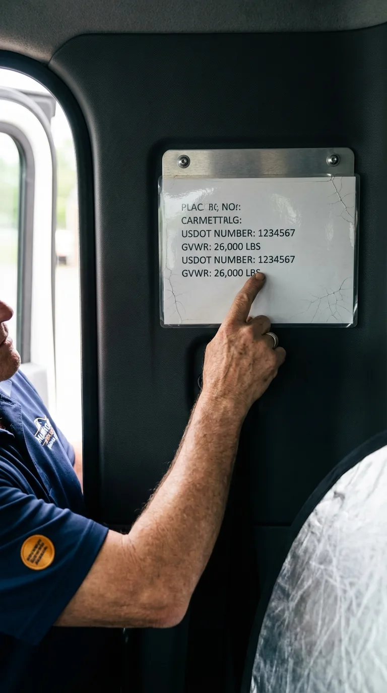 USDOT licensing placard verification in Mullica Hill